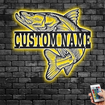 Custom Bonefish Fishing Metal Wall Art LED Light - Personalized Fisher -  Lynseriess